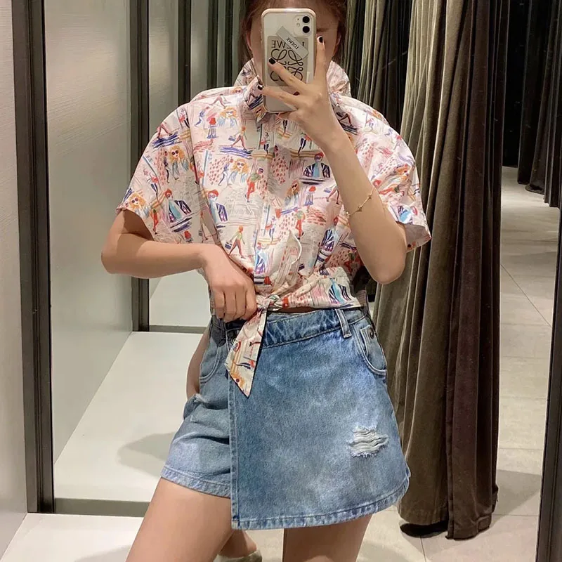 Женские летние топы 2020, женские блузки с цветочным принтом и коротким рукавом, рубашки, Женский уличный Топ
Женские летние топы 2020, женские блузки с цветочным принтом и коротким рукавом, рубашки, Женский уличный Топ