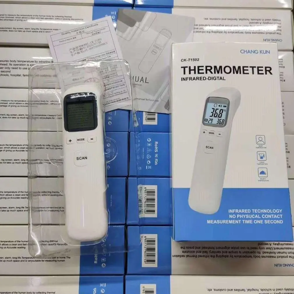 CK-T1502 Digital Infrared Thermometer Non-Contact Baby Forehead Ear Adult Body Surface Fever IR Children Temperature Meter
CK-T1502 Digital Infrared Thermometer Non-Contact Baby Forehead Ear Adult Body Surface Fever IR Children Temperature Meter