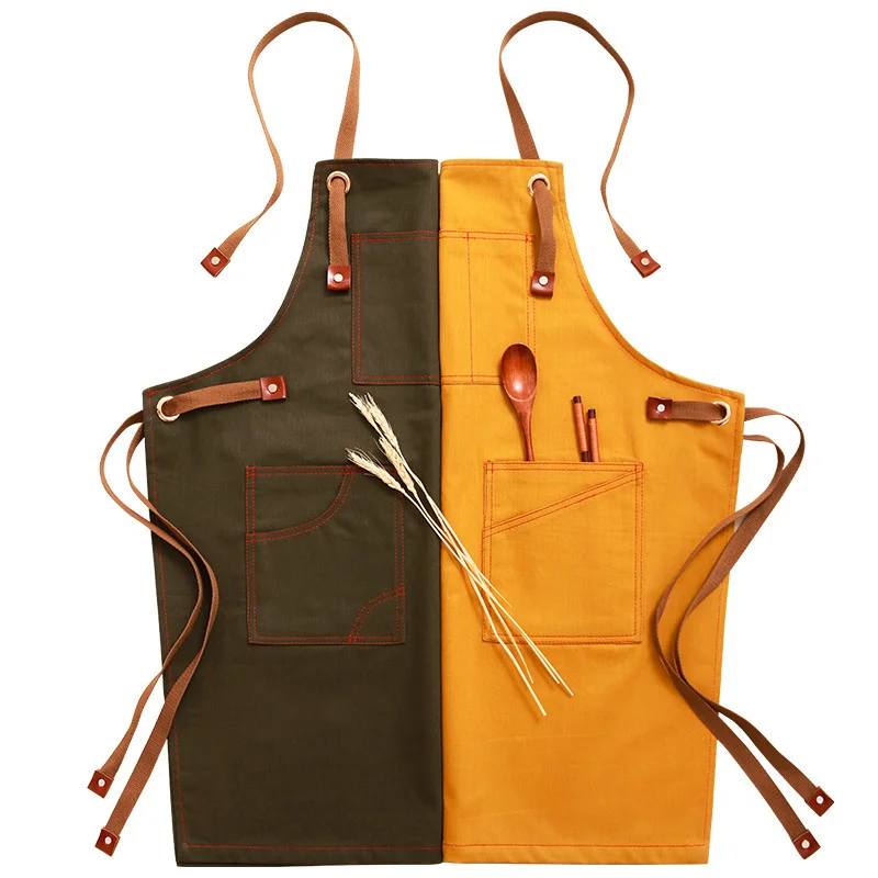 Solid Canvas Hairdresser Apron Cafe Baking Cooking Bibs House Cleaning Pocket Chef Pinafore Master Apron For Kitchen Accessories
Solid Canvas Hairdresser Apron Cafe Baking Cooking Bibs House Cleaning Pocket Chef Pinafore Master Apron For Kitchen Accessories