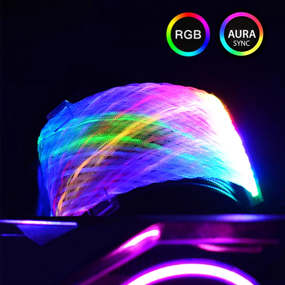 ATX 24Pin PSU Extension Cable Dual Rainbow Cord 5V Sync RGB Light Power Extension Cable Computer PC Case Decoration 200mm 
ATX 24Pin PSU Extension Cable Dual Rainbow Cord 5V Sync RGB Light Power Extension Cable Computer PC Case Decoration 200mm