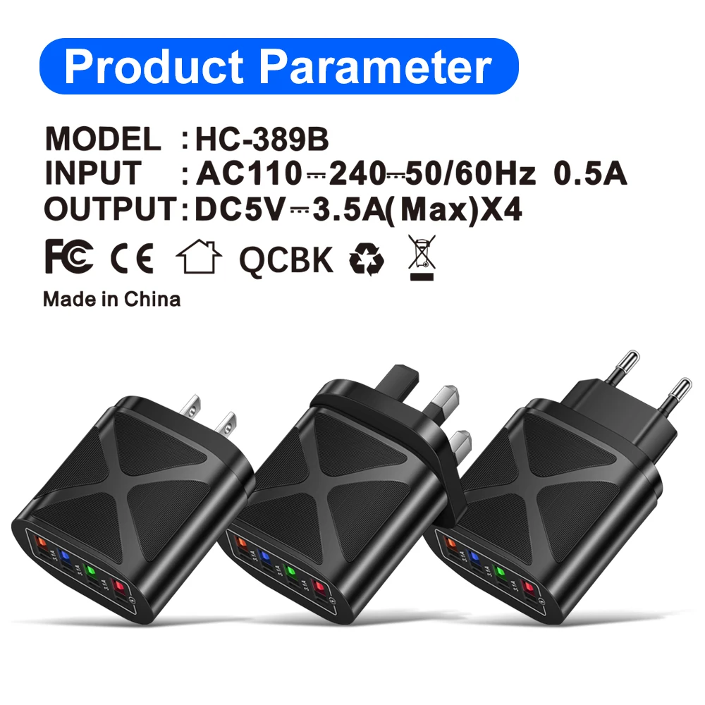 Quick Charge 5V3.1A Universal 4 USB fast charger mobile phone accessories for iPhone 11 12 12 mini 12 pro max Charger xiaomi
Quick Charge 5V3.1A Universal 4 USB fast charger mobile phone accessories for iPhone 11 12 12 mini 12 pro max Charger xiaomi
