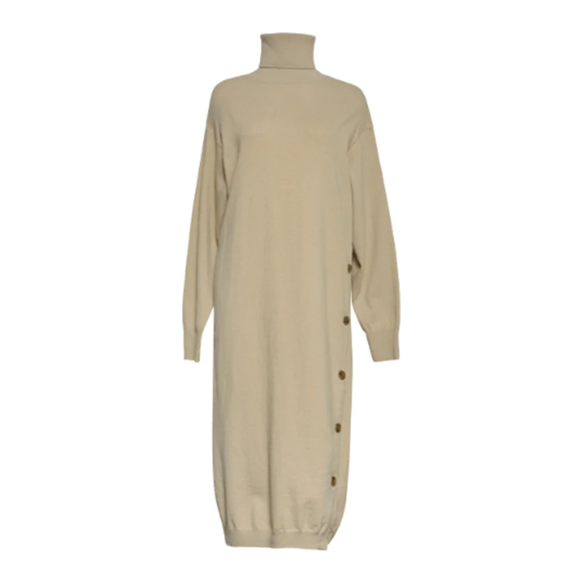 2020 Autumn Turtleneck Wool Sweater Dress Side Split Knit Midi Sweater for Women Slim Solid Color Wild Women Sweater
2020 Autumn Turtleneck Wool Sweater Dress Side Split Knit Midi Sweater for Women Slim Solid Color Wild Women Sweater
