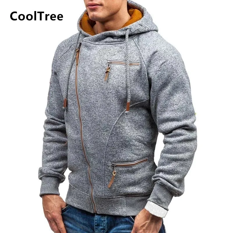 CoolTree Men Casual Hoodies Spring Autumn Solid color Long sleeves Hooded Sweatshirts Male Personalized zipper Slim Streetwear
CoolTree Men Casual Hoodies Spring Autumn Solid color Long sleeves Hooded Sweatshirts Male Personalized zipper Slim Streetwear
