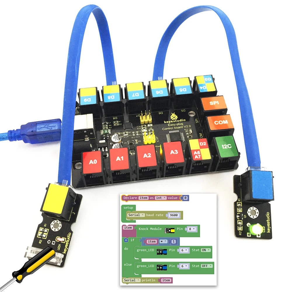 Kitsbits EASY plug Green LED Module Light Sensor F5 5MM Electronic building blocks for Arduino DIY STEM
Kitsbits EASY plug Green LED Module Light Sensor F5 5MM Electronic building blocks for Arduino DIY STEM