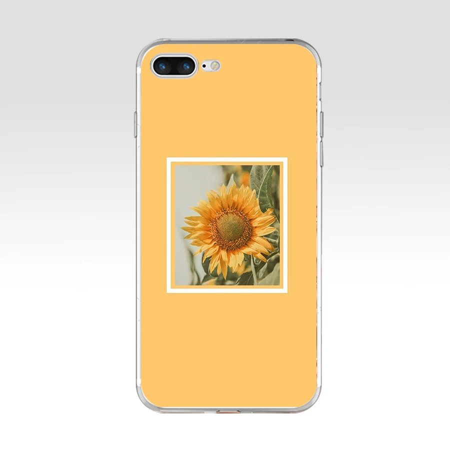 Мягкий силиконовый чехол 087FG для Apple Iphone 5 телефона с изображением ромашек se 6 6s 7 8