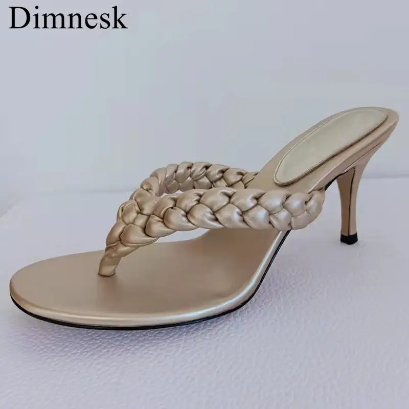Runway Thin High Heel Hand Weave Slippers Women Real Leather Narrow Band Split Toe Sandals Sexy Party Shoes For Ladies 2021
Runway Thin High Heel Hand Weave Slippers Women Real Leather Narrow Band Split Toe Sandals Sexy Party Shoes For Ladies 2021