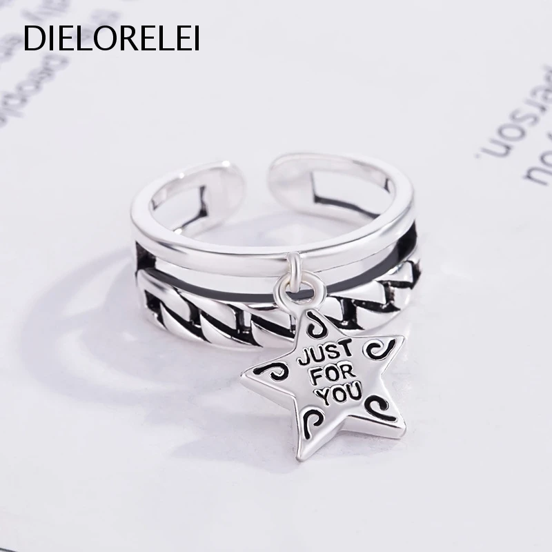 DIELORELEI 925 Sterling Silver Adjustable Ring Jewelry Girls Temperament Niche Prevent Allergy Eliminates Metal Allergies
DIELORELEI 925 Sterling Silver Adjustable Ring Jewelry Girls Temperament Niche Prevent Allergy Eliminates Metal Allergies
