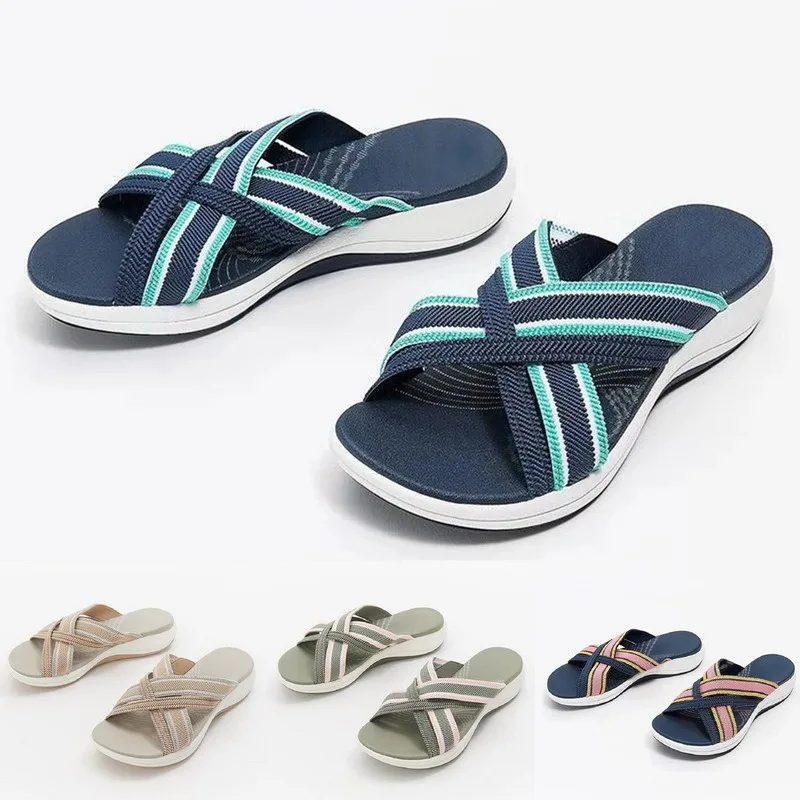 Summer Women Elastic Slippers Outdoor Beach Mesh Lightweight Mixed Color Platform Wedge Casual Slipper Sandalias Mujer
Summer Women Elastic Slippers Outdoor Beach Mesh Lightweight Mixed Color Platform Wedge Casual Slipper Sandalias Mujer