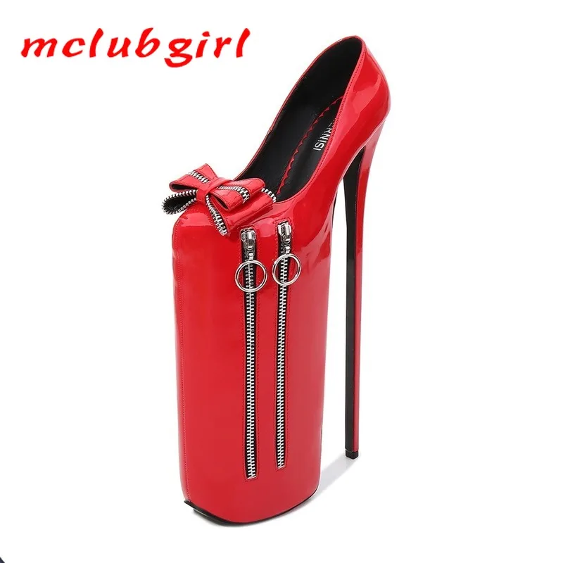 Mclubgirl Design Women's New Waterproof Platform Thin Heeled 30cm Heel Nightclub Shoes Plus Zipper Bow Pumps For Club WZ-M30-6
Mclubgirl Design Women's New Waterproof Platform Thin Heeled 30cm Heel Nightclub Shoes Plus Zipper Bow Pumps For Club WZ-M30-6