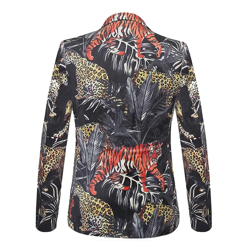 High Grade Luxury Mens Blazers Leopards Tiger Printed Golden Velvet Perform Stage Dance Party Suit Jacket Tops 36836
High Grade Luxury Mens Blazers Leopards Tiger Printed Golden Velvet Perform Stage Dance Party Suit Jacket Tops 36836