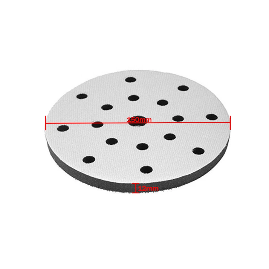 6 inch 15 hole soft sponge cushion self-adhesive flocking sandpaper polishing disc suitable for arc surface polishing 
6 inch 15 hole soft sponge cushion self-adhesive flocking sandpaper polishing disc suitable for arc surface polishing