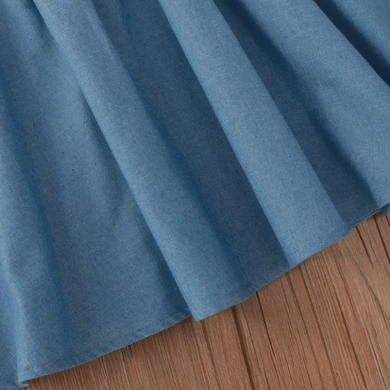 New Arrival Girls Princess Lace Denim Dress Mesh Bow Sleeveless Denim Skirt Fairy Casual Sundress Children Clothing 1-8Y
New Arrival Girls Princess Lace Denim Dress Mesh Bow Sleeveless Denim Skirt Fairy Casual Sundress Children Clothing 1-8Y