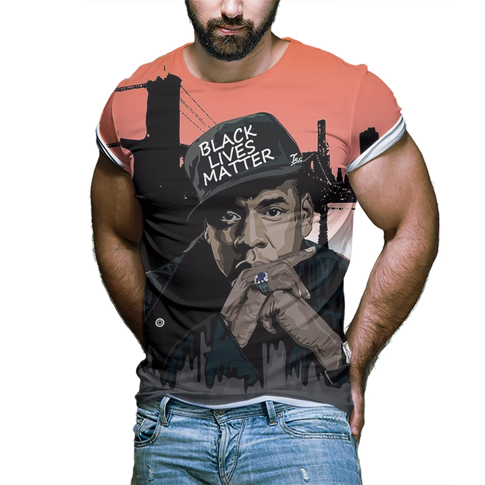 Trendy cool T-shirt men's 3D personality T-shirt hip-hop character pattern printing short-sleeved top summer wild trend T-shirt
Trendy cool T-shirt men's 3D personality T-shirt hip-hop character pattern printing short-sleeved top summer wild trend T-shirt