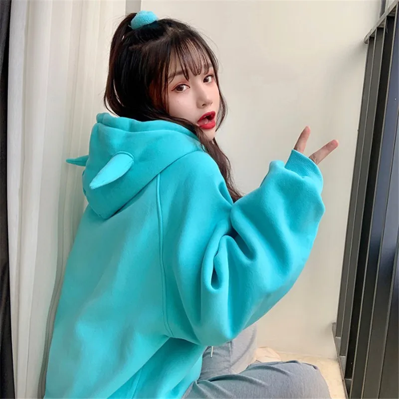 2021 Korean Style Women Hoodies Solid Color Sweetshirt Cute Loose Pullover Hooded Sweatshirt Long Sleeve Jacket Kawaii Clothes
2021 Korean Style Women Hoodies Solid Color Sweetshirt Cute Loose Pullover Hooded Sweatshirt Long Sleeve Jacket Kawaii Clothes
