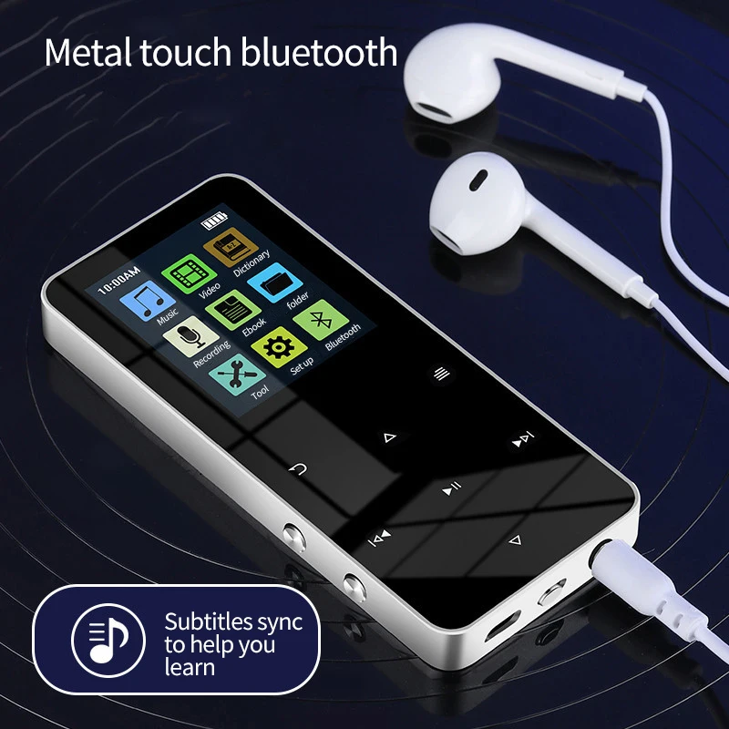 Музыкальный плеер 1 8 дюйма металлический сенсорный MP3 MP4 Bluetooth 4 2 поддержка карт с