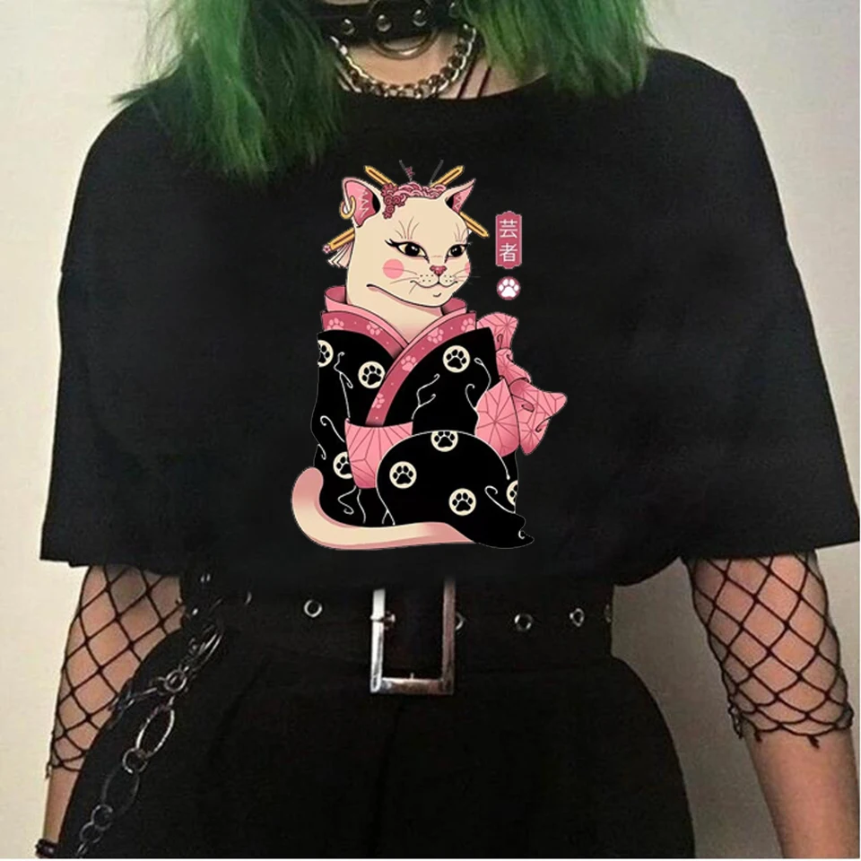 New fashion women's cute animal Harajuku summer T-shirt casual round neck short-sleeved women's black top T-shirt.
New fashion women's cute animal Harajuku summer T-shirt casual round neck short-sleeved women's black top T-shirt.