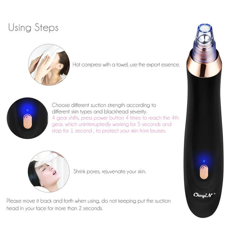 5 in 1 Electric Blackhead Remover Vacuum Suction Acne Extractor Microcrystal Diamond Dermabrasion Dead Skin Remover Pore Clean
5 in 1 Electric Blackhead Remover Vacuum Suction Acne Extractor Microcrystal Diamond Dermabrasion Dead Skin Remover Pore Clean