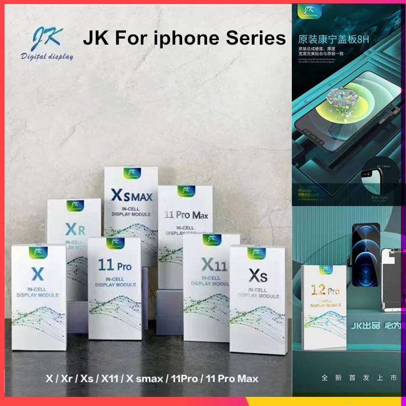 JK Incell Soft OLED LCD Pantalla Display For iphoneX XS LCD Display Touch Screen Digitizer Assembly For iPhone XR XSMAX 11 Pro
JK Incell Soft OLED LCD Pantalla Display For iphoneX XS LCD Display Touch Screen Digitizer Assembly For iPhone XR XSMAX 11 Pro