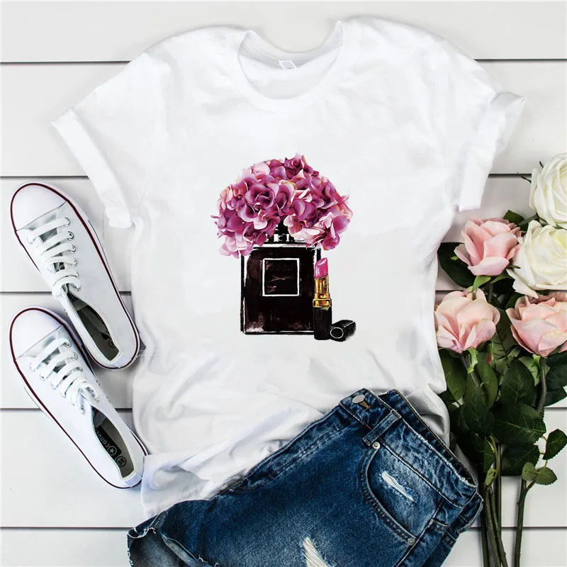 Cottagecore Basic Graphic Tee Short Sleeve T Shirts Summer Perfume Makeup Fashion Clothing Women Causal Cheap T-Shirt 2021
Cottagecore Basic Graphic Tee Short Sleeve T Shirts Summer Perfume Makeup Fashion Clothing Women Causal Cheap T-Shirt 2021