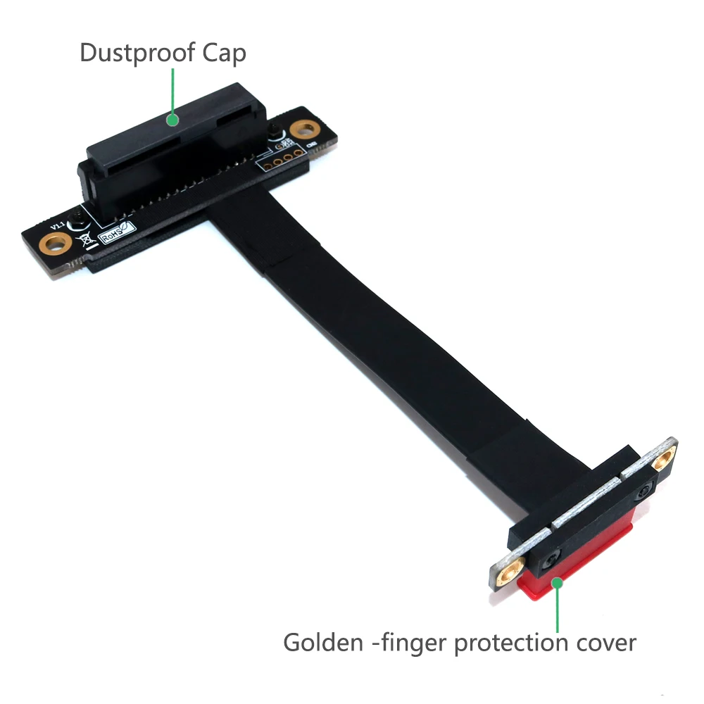 Переходник PCIE со штекером pci-3.0 x1 на штекер x4 гнездо экранирование EMI 8 Гбит/с PCI-E III