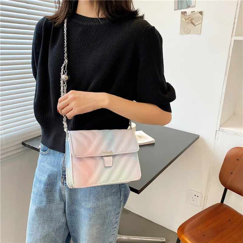 Qyahlybz band gradient women's bag 2021 fashion shoulder messenger bag ins chain small square luxury designer handbag female 
Qyahlybz band gradient women's bag 2021 fashion shoulder messenger bag ins chain small square luxury designer handbag female