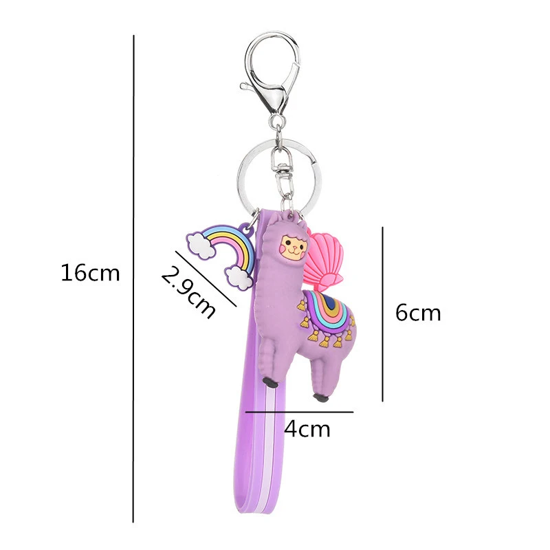New Cartoon Alpaca Keychain Rainbow Shell and Multicolor Alpaca Keyring Mobile Phone Bag Creative Pendant Couple Keychain 
New Cartoon Alpaca Keychain Rainbow Shell and Multicolor Alpaca Keyring Mobile Phone Bag Creative Pendant Couple Keychain