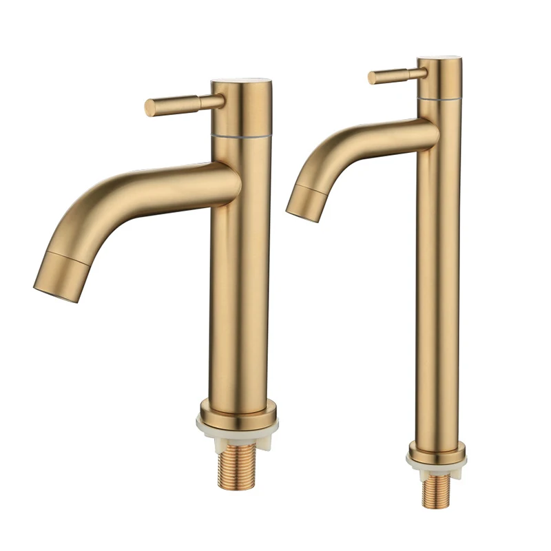 SUS304 Chrome Brushed Gold Stainless Steel Faucet Bathroom Faucet Deck Mounted Bathroom Vessel Sink Not Include Hose Durable
SUS304 Chrome Brushed Gold Stainless Steel Faucet Bathroom Faucet Deck Mounted Bathroom Vessel Sink Not Include Hose Durable