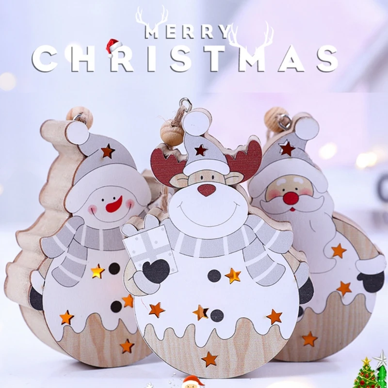 3pcs/set Festival LED Light Wood Snowman Elk Santa Christmas Tree Decorations for Home Hanging Ornaments
3pcs/set Festival LED Light Wood Snowman Elk Santa Christmas Tree Decorations for Home Hanging Ornaments