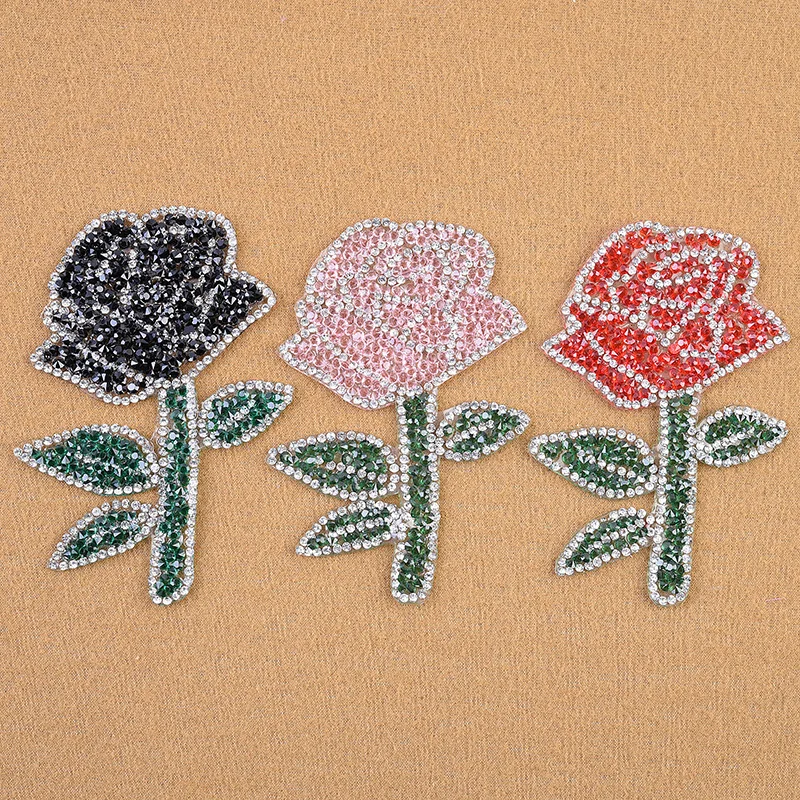 5Pcs 7*9.5CM Rose Flower Shape Black Red Hotfix Rhinestone Patche Applique DIY Sewing T-Shirt Patches For Clothing Shoes Bag 
5Pcs 7*9.5CM Rose Flower Shape Black Red Hotfix Rhinestone Patche Applique DIY Sewing T-Shirt Patches For Clothing Shoes Bag