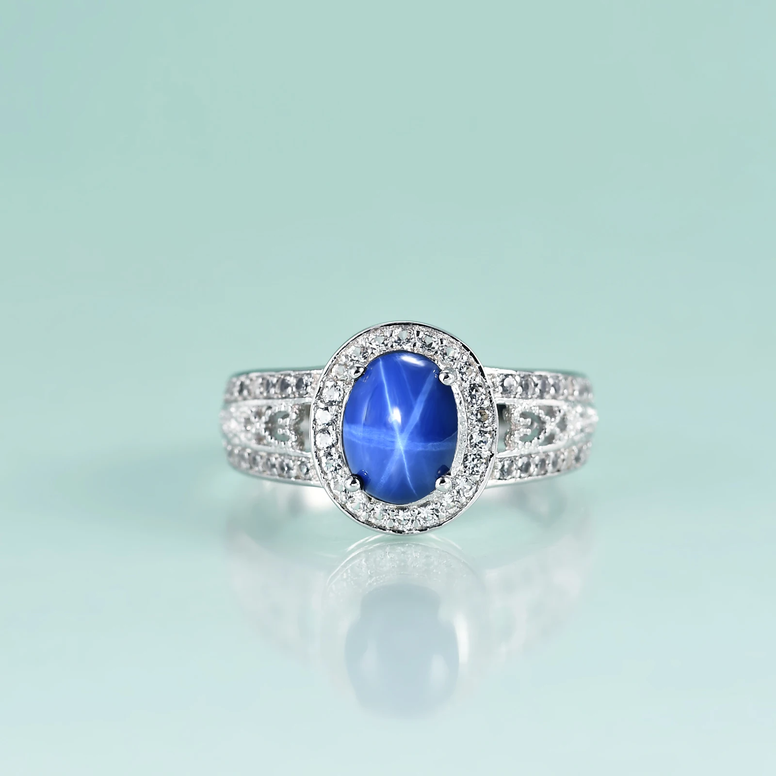 Gem's Beauty 925 Sterling Silver Oval Cut Lab Star Sapphire Rings For Women Vintage Fine Jewelry Rings Anniversary Gift
Gem's Beauty 925 Sterling Silver Oval Cut Lab Star Sapphire Rings For Women Vintage Fine Jewelry Rings Anniversary Gift