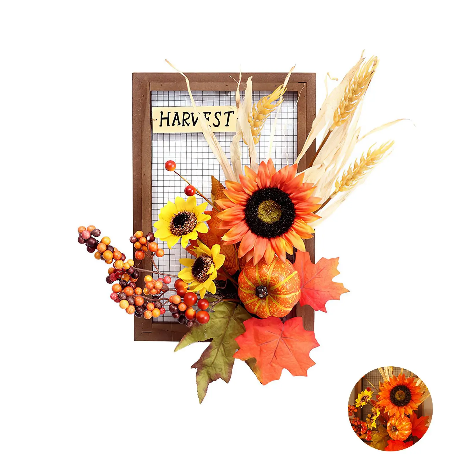 Wall Ornament Realistic Simulation Sunflower Photo Frame Reusable Decoration Gift Home Harvest Festival Party Autumn 
Wall Ornament Realistic Simulation Sunflower Photo Frame Reusable Decoration Gift Home Harvest Festival Party Autumn