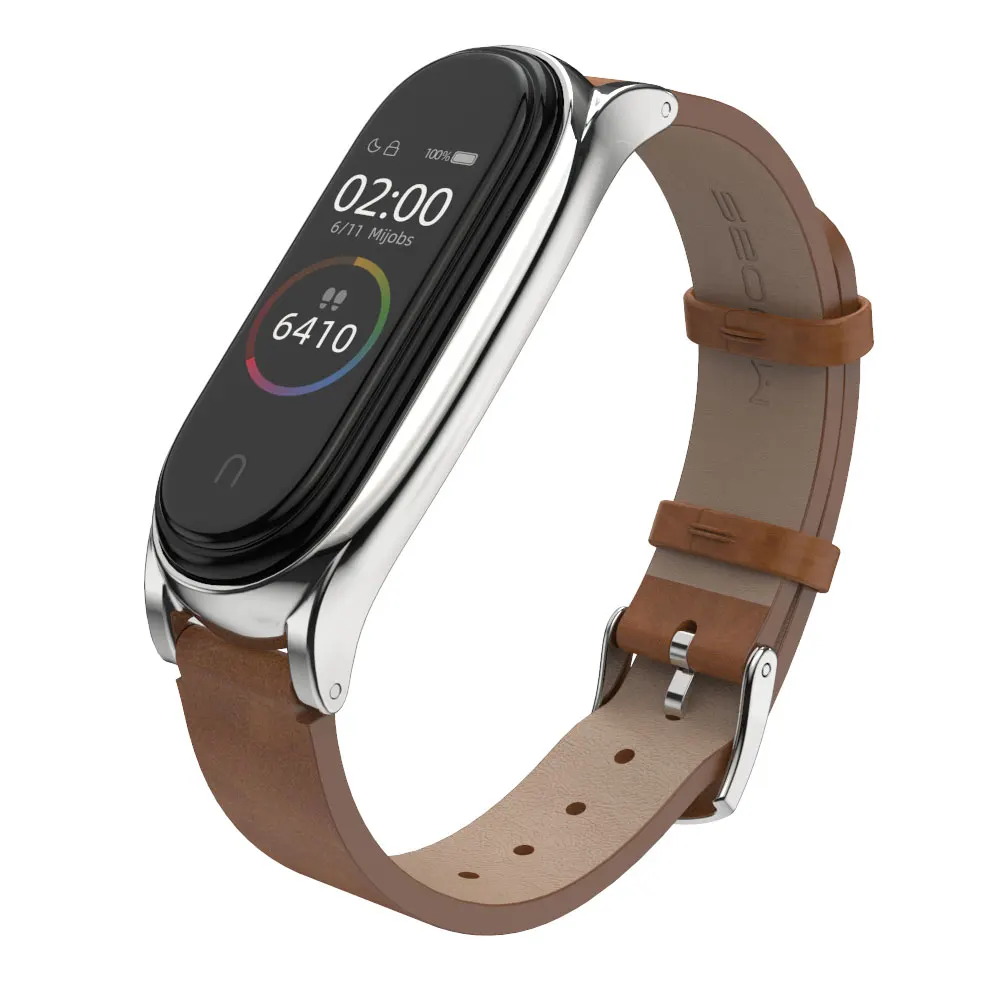 Ремешок для наручных часов Xiaomi Mi Band 6 5 4 3 NFC ремешок кожаный браслет глобальная