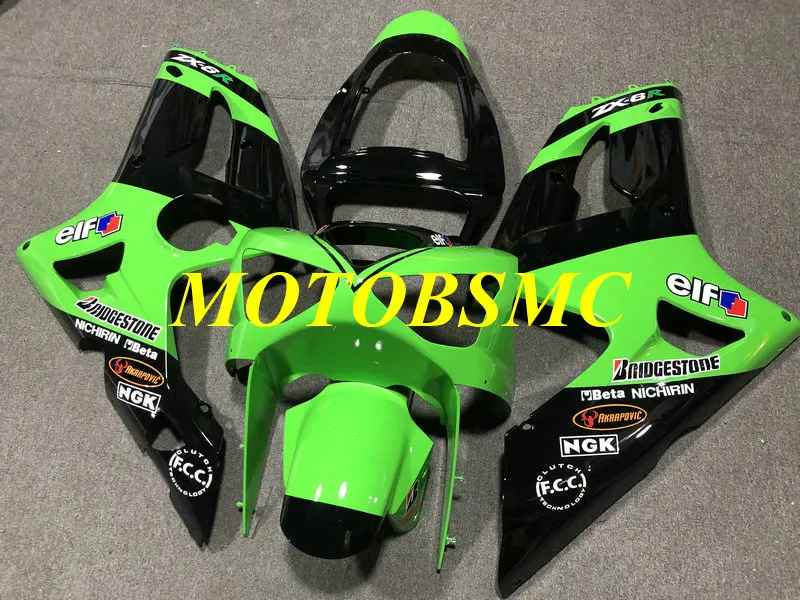Комплект обтекателей под давлением для KAWASAKI Ninja ZX6R 636 03 04 ZX 6R 2003 2004 ABS зеленый