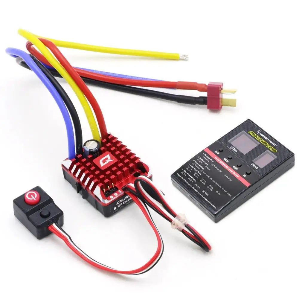 Hobbywing QuicRun 1:10 1/8 WP Crawler Brush Brushed 80A 1080 Electronic Speed Controller Waterproof ESC With Program box LED BEC
Hobbywing QuicRun 1:10 1/8 WP Crawler Brush Brushed 80A 1080 Electronic Speed Controller Waterproof ESC With Program box LED BEC
