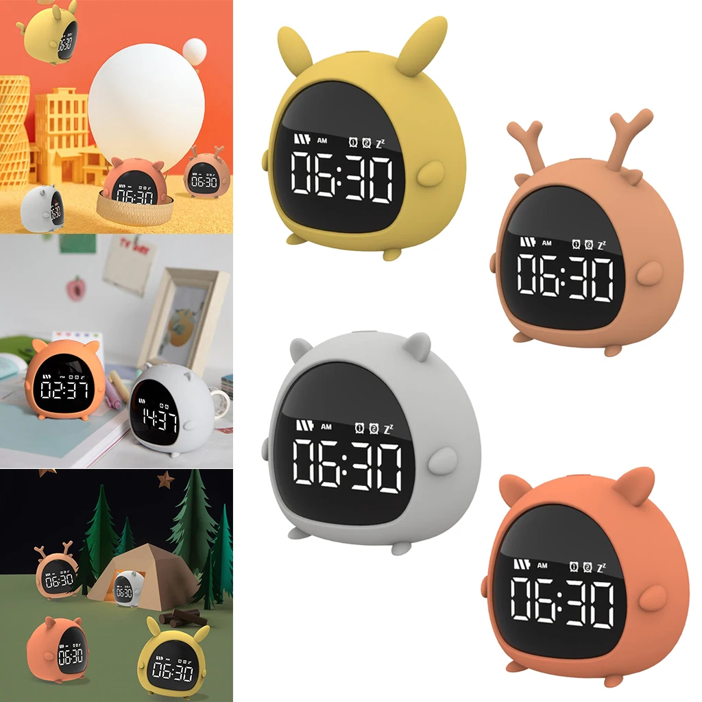 Cute LED Digital Alarm Clock with Snooze & Timer, 2 Alarm Sounds, USB Charger, Bedside Clock for Bedrooms, Study Room , Desk
Cute LED Digital Alarm Clock with Snooze & Timer, 2 Alarm Sounds, USB Charger, Bedside Clock for Bedrooms, Study Room , Desk