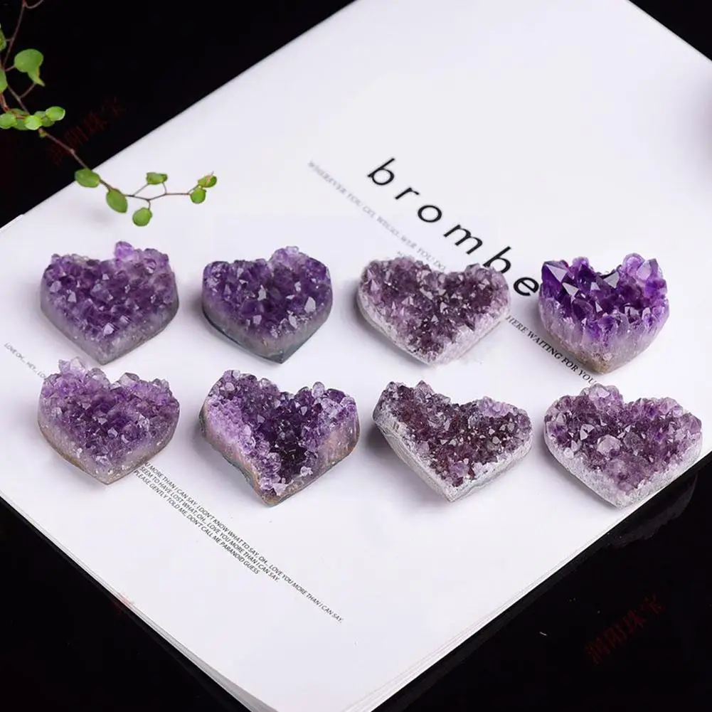 1pc Natural Amethyst Crystal Love Heart Shape Quartz Healing Stone For Home Decoration Ornament Purple Love Lucky Stone B3M4
1pc Natural Amethyst Crystal Love Heart Shape Quartz Healing Stone For Home Decoration Ornament Purple Love Lucky Stone B3M4