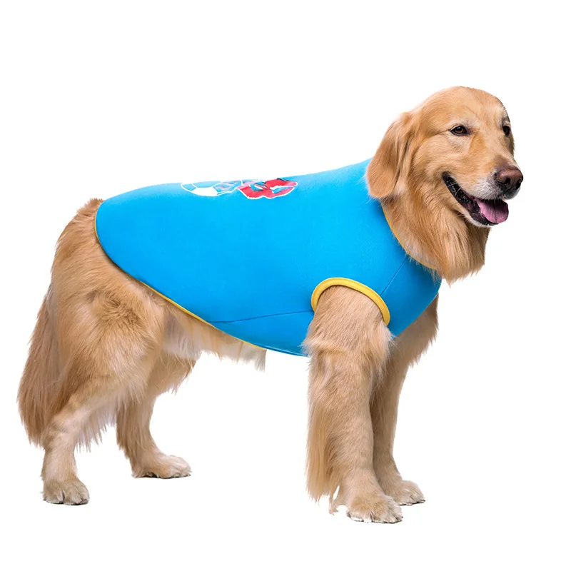 Big dog clothes thin summer clothes VIP Akita Hamamori Golden Retriever medium and large dog pet clothing dog two-legged vest 
Big dog clothes thin summer clothes VIP Akita Hamamori Golden Retriever medium and large dog pet clothing dog two-legged vest