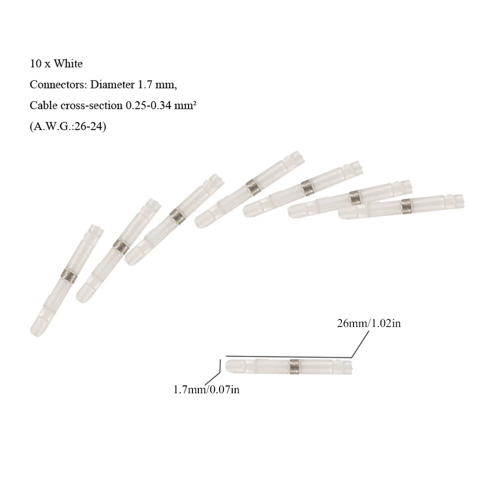 50PCS Solder Seal Wire Connectors Heat Shrink Butt Connectors Waterproof and Insulated Electrical Wire Terminals Butt Splice
50PCS Solder Seal Wire Connectors Heat Shrink Butt Connectors Waterproof and Insulated Electrical Wire Terminals Butt Splice