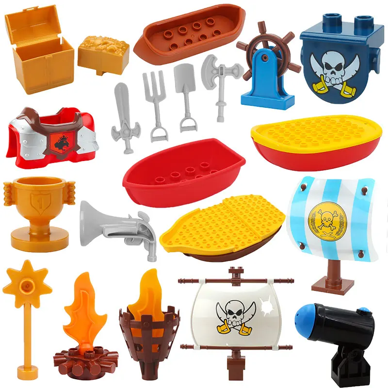 Diy Big Size Building Blocks Arms Musket War horse Flag Torch Ferry Accessories Pirate War Scene Toys For Children Kids Gifts
Diy Big Size Building Blocks Arms Musket War horse Flag Torch Ferry Accessories Pirate War Scene Toys For Children Kids Gifts