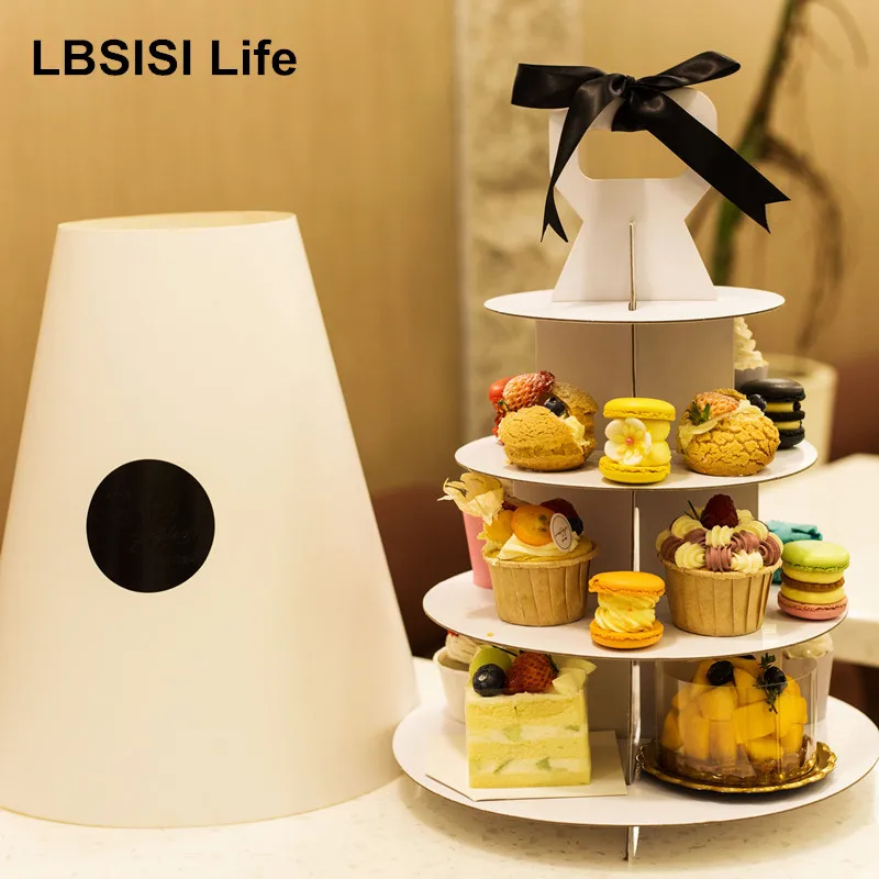 LBSISI Life 2/3/4 Tier Thicken Cake Stand Paper Mousse Macaron Cupcake Dessert Birthday Wedding Outdoor Party Decoration Baking
LBSISI Life 2/3/4 Tier Thicken Cake Stand Paper Mousse Macaron Cupcake Dessert Birthday Wedding Outdoor Party Decoration Baking