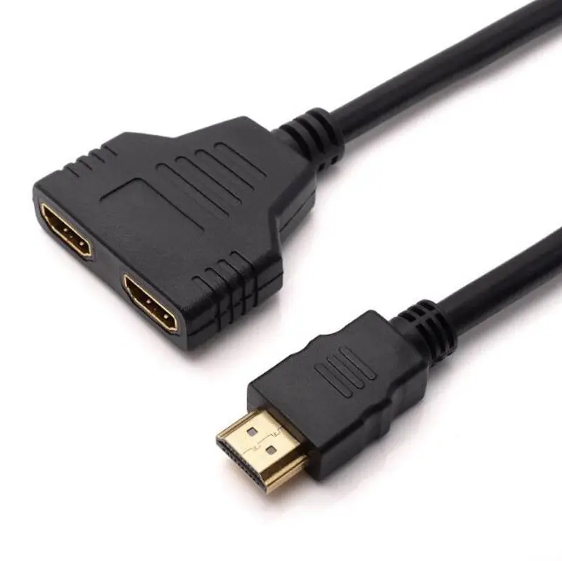 New Arrival Cable HDMI Splitter Cable 1 Male To x Dual HDMI 2 Female Splitter Adapter support HD LED LCD TV 30cm
New Arrival Cable HDMI Splitter Cable 1 Male To x Dual HDMI 2 Female Splitter Adapter support HD LED LCD TV 30cm