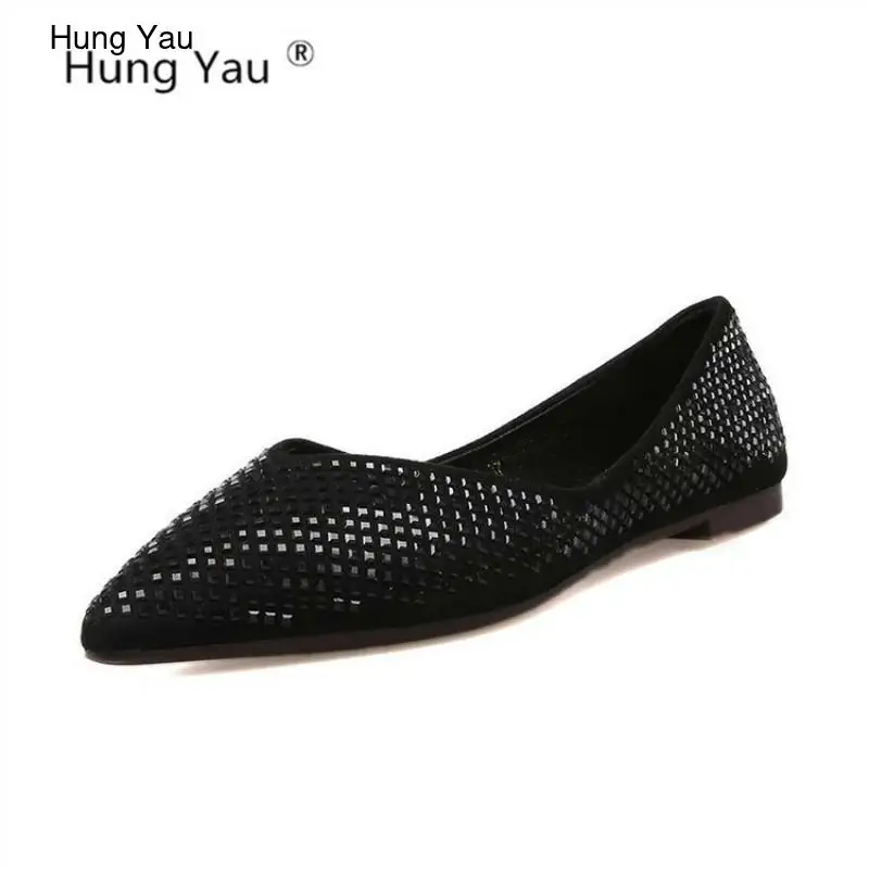 Women Flats Casual Solid Pointed Toe Slip-On Flat Black Shoes Soft Comfortable Bling Leather Rivet Spring Women Shoes Size 35-39
Women Flats Casual Solid Pointed Toe Slip-On Flat Black Shoes Soft Comfortable Bling Leather Rivet Spring Women Shoes Size 35-39