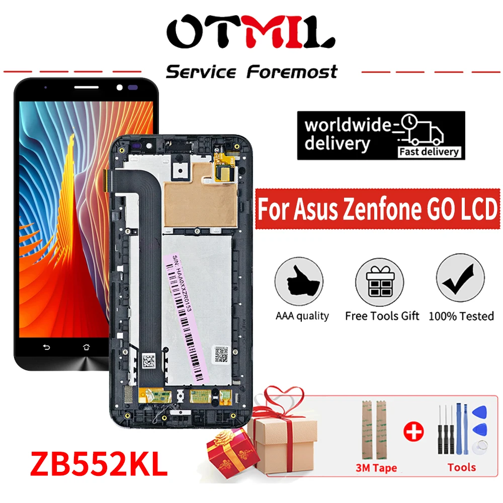 Оригинальный дисплей 5,5 дюйма для Asus Zenfone GO ZB552KL X007D, сенсорный ЖК-экран с рамкой для Asus Zenfone GO ZB552KL, сменный дисплей
Оригинальный дисплей 5,5 дюйма для Asus Zenfone GO ZB552KL X007D, сенсорный ЖК-экран с рамкой для Asus Zenfone GO ZB552KL, сменный дисплей