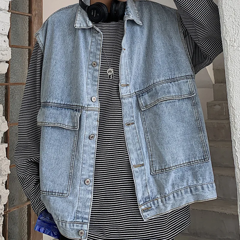 Autumn Denim Vest Men's Fashion Washed Solid Color Retro Vest Denim Jacket Men Streetwear Wild Loose Gilet Coat Male S-2XL
Autumn Denim Vest Men's Fashion Washed Solid Color Retro Vest Denim Jacket Men Streetwear Wild Loose Gilet Coat Male S-2XL