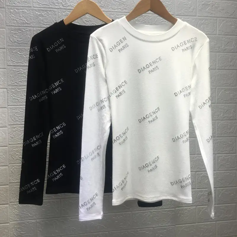 2021 spring new black round neck long sleeve heavy heavy drilling bottoming shirt close-fitting top tide
2021 spring new black round neck long sleeve heavy heavy drilling bottoming shirt close-fitting top tide