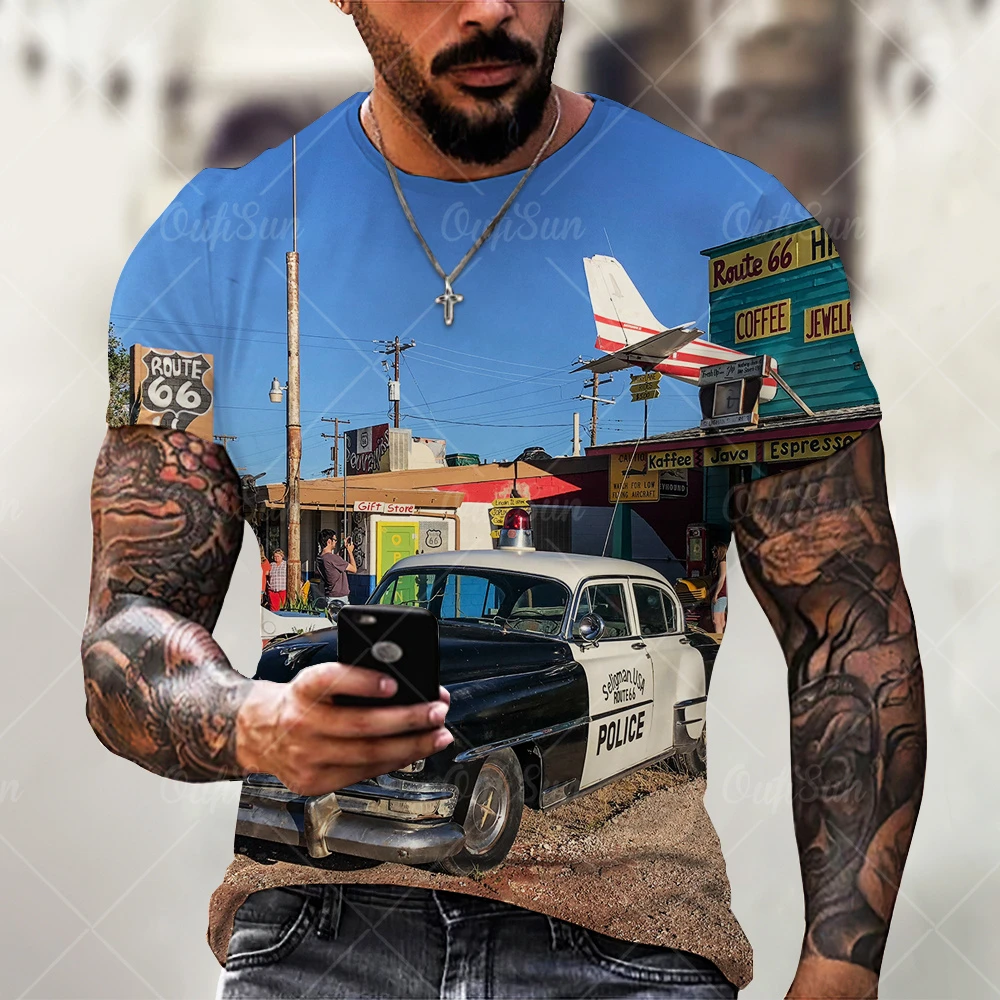 2021 Men's Short Sleeve T-Shirt American Flag Letter Print Oversized Retro Loose Shirt Route 66 Spring and Autumn
2021 Men's Short Sleeve T-Shirt American Flag Letter Print Oversized Retro Loose Shirt Route 66 Spring and Autumn