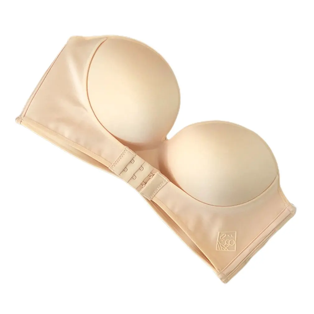 Front Closure Sexy Strapless Invisible Gathered Bra Strapless Versatile Underwear For Women Girl AB Cup 
Front Closure Sexy Strapless Invisible Gathered Bra Strapless Versatile Underwear For Women Girl AB Cup