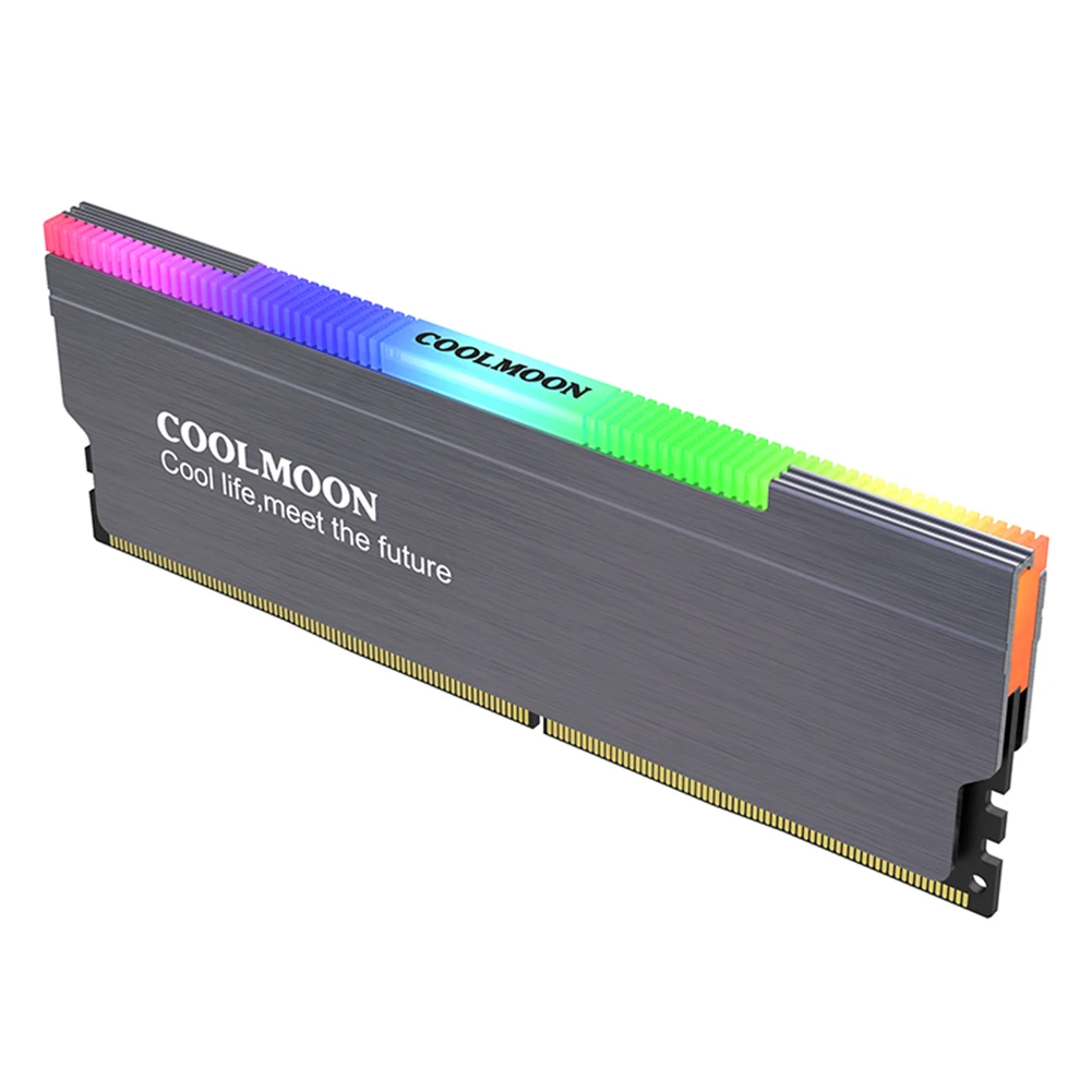 

CR-D134S ARGB RAM Heatsink Heat Spreader Cooler Desktop PC Computer Memory 5V-3PIN male/female RAM Heatsink Support RGB