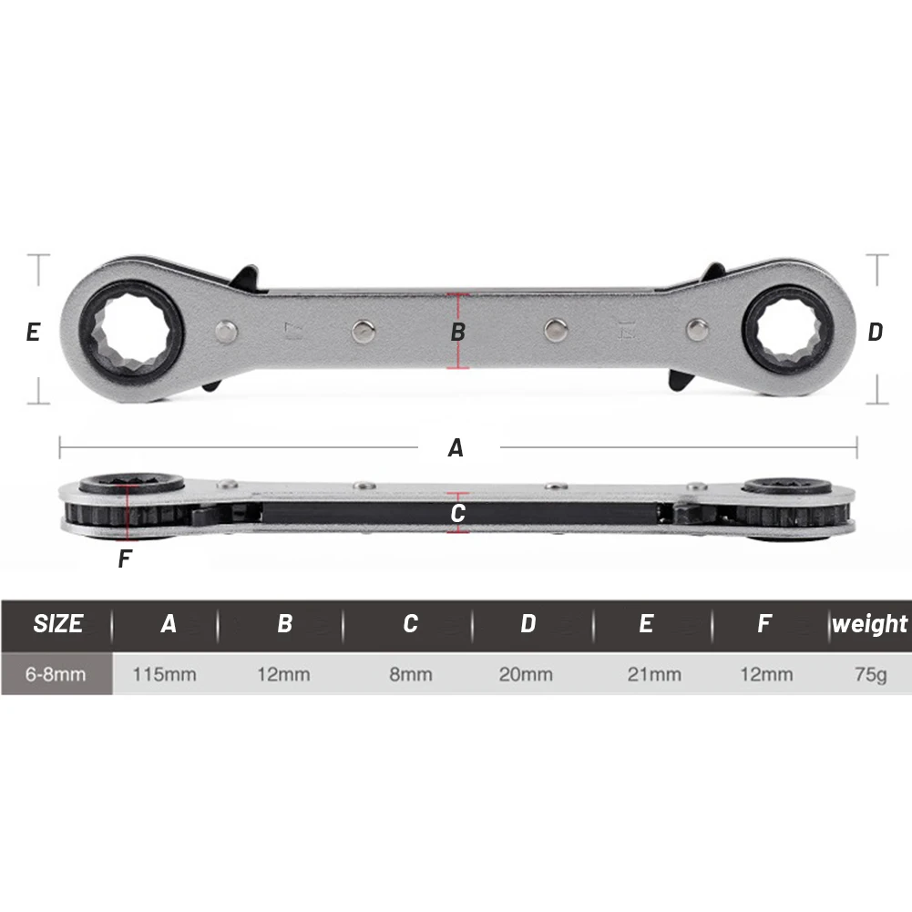 6mm Double Ended Ratchet Spanner Hardened For CrV Steel Chrome Wrench Ratchet Wrenches 1 Double-ended Ratchet Wrench
6mm Double Ended Ratchet Spanner Hardened For CrV Steel Chrome Wrench Ratchet Wrenches 1 Double-ended Ratchet Wrench