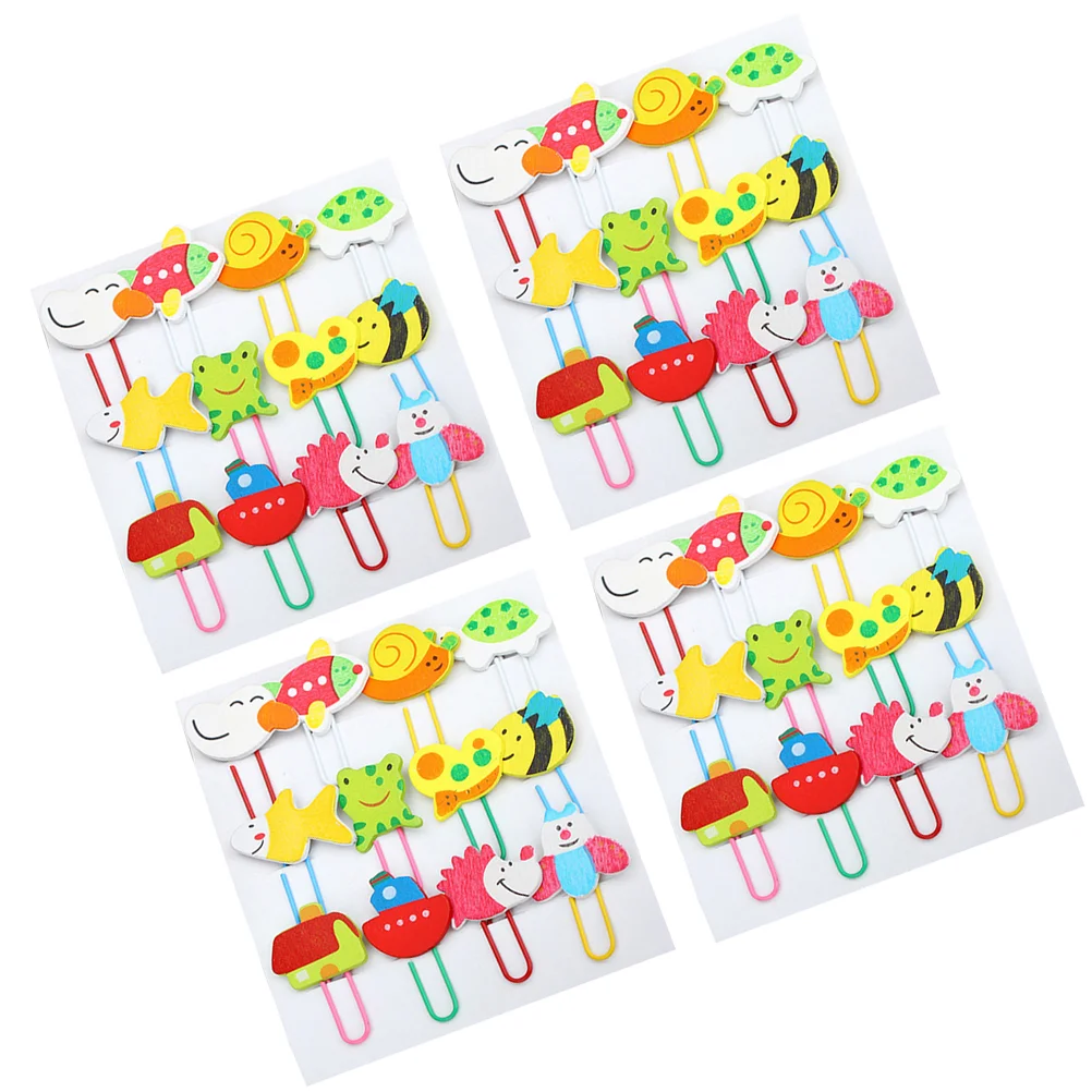 4 Packages of Cartoon Animal Shaped Paperclips Colorful Creative File Clamps Adorable Paper Holder
4 Packages of Cartoon Animal Shaped Paperclips Colorful Creative File Clamps Adorable Paper Holder
